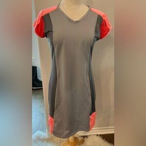 Title Nine gidget Gray and coral Athletic Dress medium